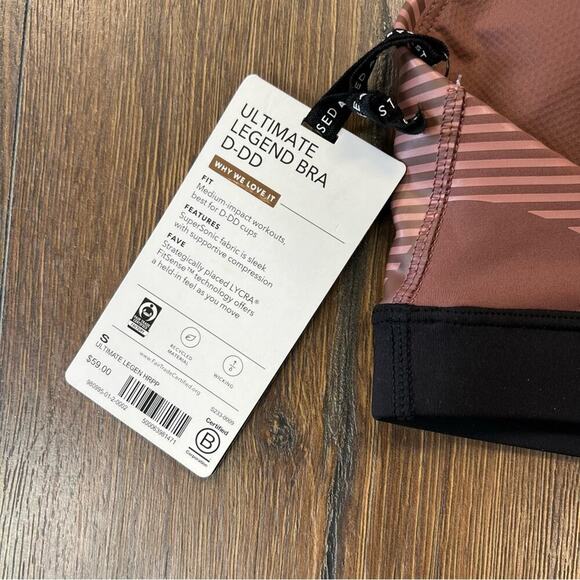 🆕 Allyson Felix x Athleta Sports Bra ultimate legend bra D-DD SZ SM - Picture 4 of 6